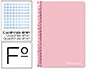Imagen Cuaderno espiral liderpapel folio witty tapa dura 80h 75gr cuadro 4mm con margen color rosa 2