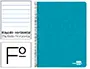 Imagen Cuaderno espiral liderpapel folio write tapa blanda 80h 60gr horizontal con margen color turquesa 2