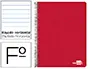 Imagen Cuaderno espiral liderpapel folio write tapa blanda 80h 60gr horizontal con margen color rojo 2