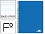 Imagen Cuaderno espiral liderpapel folio write tapa blanda 80h 60gr horizontal con margen color azul 2