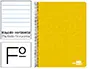Imagen Cuaderno espiral liderpapel folio write tapa blanda 80h 60gr horizontal con margen color amarillo 2