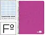 Imagen Cuaderno espiral liderpapel folio write tapa blanda 80h 60gr cuadro 4mm con margen color rosa 2