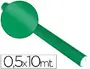 Imagen Papel metalizado verde rollo continuo de 0,5 x 10 mt 2