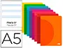 Imagen Libreta liderpapel 360 tapa de plastico a5 48 hojas 90g/m2 pauta 5 2,5mm con margen colores surtidos 2