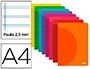 Imagen Libreta liderpapel 360 tapa de plastico a4 48 hojas 90g/m2 pauta 5 2,5mm con margen colores surtidos 2