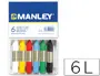 Imagen Lapices cera manley -caja de 6 colores ref.106 2