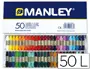Imagen Lapices cera manley -caja de 50 colores ref.150 2