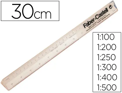 Imagen Escala faber plastico 853-b 30 cm.