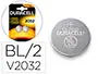 Imagen Pila duracell alcalina boton cr2032 blister 2 unidades 2