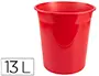 Imagen Papelera plastico q-connect rojo translucido 13 litros 2