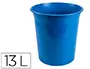 Imagen Papelera plastico q-connect azul opaco 13 litros 2