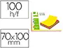 Imagen Bloc de notas magneticas quita y pon q-connect 70x100 mm 100 hojas 5 colores fluorescentes 2