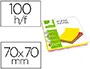 Imagen Bloc de notas magneticas quita y pon q-connect 70x70 mm 100 hojas 5 colores fluorescentes 2