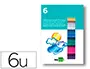 Imagen Tempera solida en barra liderpapel escolar 10 gr caja de 6 colores surtidos 2