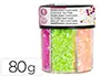 Imagen Purpurina fantasia liderpapel corazon y estrella colores neon bote de 80gr 2