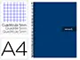 Imagen Cuaderno espiral liderpapel a4 micro crafty tapa forrada 120h 90 gr cuadro 5 mm 5 bandas 4 colores color azul 2
