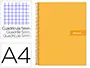 Imagen Cuaderno espiral liderpapel a4 micro crafty tapa forrada 120h 90 gr cuadro 5 mm 5 bandas 4 colores color naranja 2