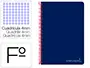 Imagen Cuaderno espiral liderpapel folio witty tapa dura 80h 75gr cuadro 4mm con margen color azul marino 2