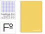 Imagen Cuaderno espiral liderpapel folio witty tapa dura 80h 75gr cuadro 4mm con margen color amarillo 2