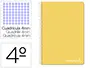 Imagen Cuaderno espiral liderpapel cuarto witty tapa dura 80h 75gr cuadro 4mm con margen color amarillo 2