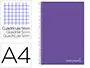 Imagen Cuaderno espiral liderpapel a4 micro jolly tapa forrada 140h 75 gr cuadro 5mm 5 bandas 4 taladros color lila 2