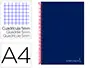 Imagen Cuaderno espiral liderpapel a4 micro jolly tapa forrada 140h 75 gr cuadro 5mm 5 bandas 4 taladros color azul 2