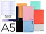 Imagen Cuaderno espiral liderpapel a5 wonder tapa plastico 80h 90g rayado n.46 colores surtidos 2