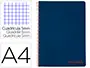 Imagen Cuaderno espiral liderpapel a4 micro wonder tapa plastico 120h 90 gr cuadro 5 mm 5 banda4 taladros color azul marino 2