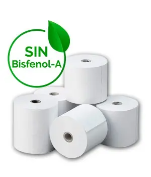 Imagen Rollo Termico 57X55 Mm Sin Bisfenol Caja De 100 Und.