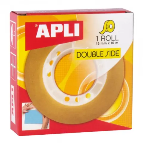 Imagen Cinta Doble Cara Apli 15Mm X 10 Mt
