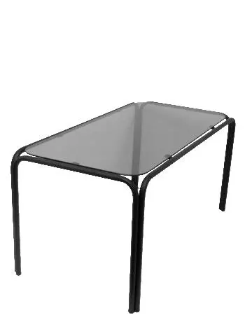 Imagen Mesa Vega chasis negro cristal fum