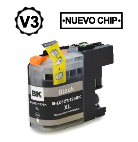 Imagen BROTHER LC121XL/LC123XL V3 NEGRO CARTUCHO DE TINTA GENERICO