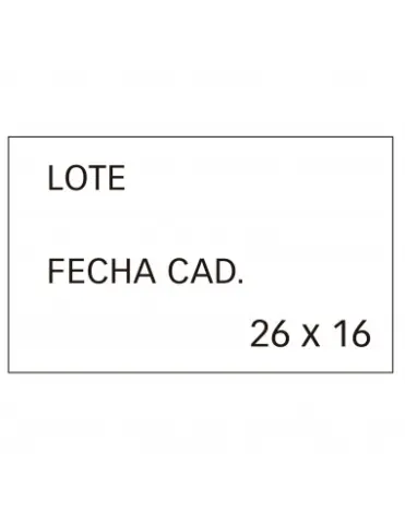 Imagen PACK 6 ROLLOS DE 1000 ETIQ. FECHA CADUCIDAD+LOTE 