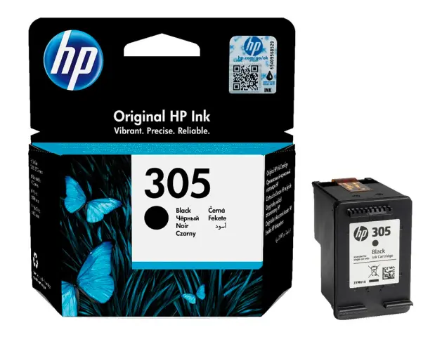 Imagen Ink-Jet Hp 305 Deskjet 1210 / 1212 / 1255 / 2732 / 2752 / 4155 / 4158 Envy 6020 / 6052 /6055 / 6420 Negro 120. 2
