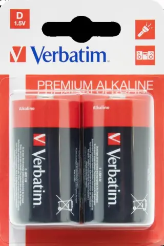 Imagen Verbatim Pilas Alcalinas D - Lr20 - Pack 2 Uds