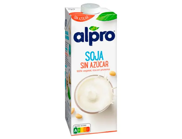 Imagen Bebida de soja alpro 100% vegetal sin azucar rica en proteinas con calcio y vitaminas brik de 1 litro