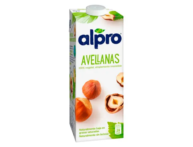 Imagen Bebida de avellana alpro 100% natural con calcio y vitaminas brik de 1 litro