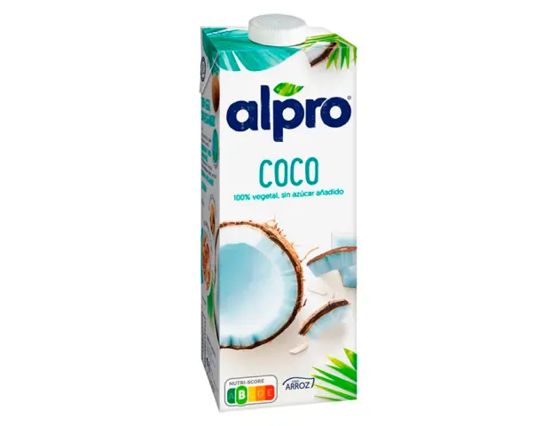 Imagen Bebida de coco con arroz alpro 100% vegetal sin azucar con calcio y vitaminas brik de 1 litro