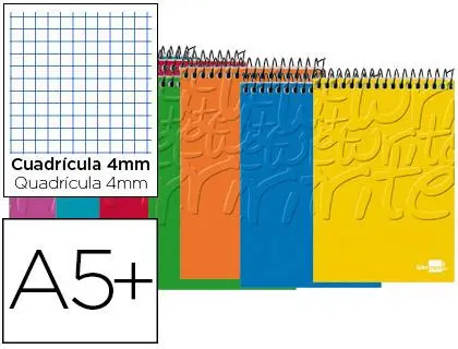 Imagen BLOC ESPIRAL 4 80 HOJAS CUADRO