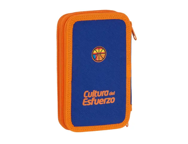 Imagen Plumier escolar safta valencia basket club doble cremallera 28 piezas 125x40x195 mm 2