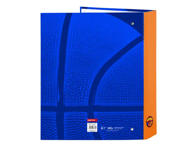 Imagen Carpeta safta carton folio 4 anillas mixtas 40 mm valencia basket club 270x60x330 mm 2