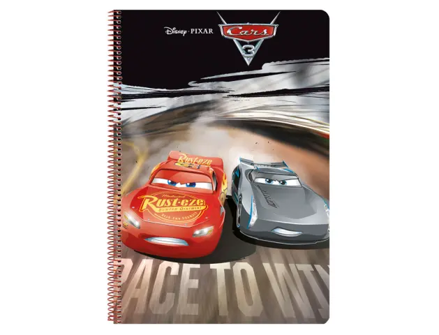 Imagen Cuaderno espiral safta folio 80 h 60 gr cuadro 4 mm tapa extradura cars 3 3