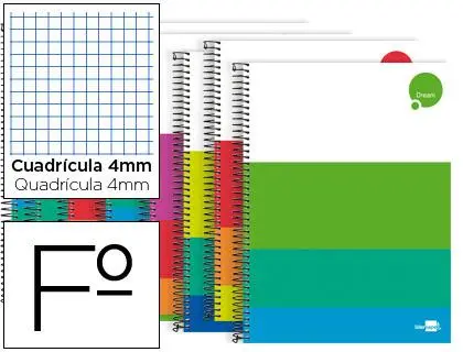 Imagen CUADERNO ESPIRAL FOLIO TAPA DURA 80 H 80 GR