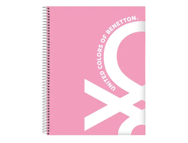 Imagen Cuaderno espiral safta tapa forrada din a4 120 hojas cuadro 5 mm 60 gr microperforado benetton