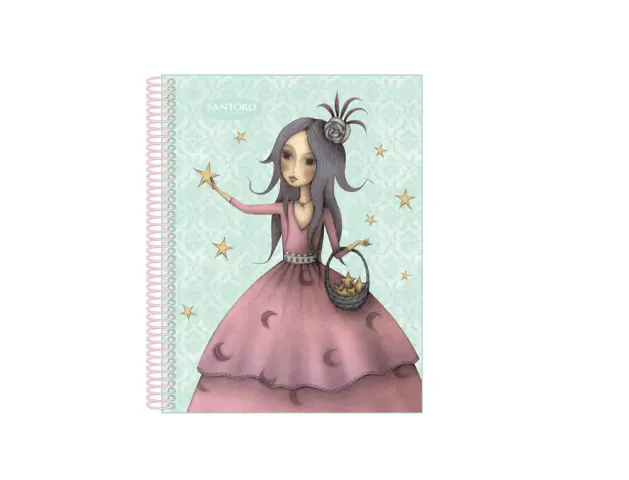 Imagen Cuaderno espiral safta tapa forrada din a4 120 hojas cuadro 5 mm 60 gr microperforado mirabelle