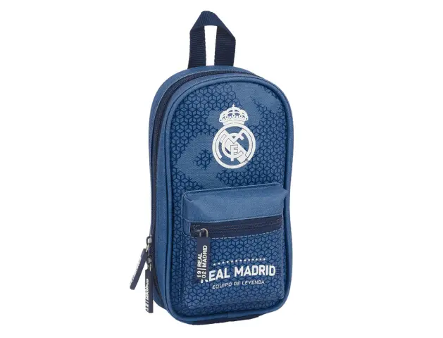 Imagen Plumier escolar safta real madrid "corporativa" mochila con 4 portatodos llenos 120x50x230 mm