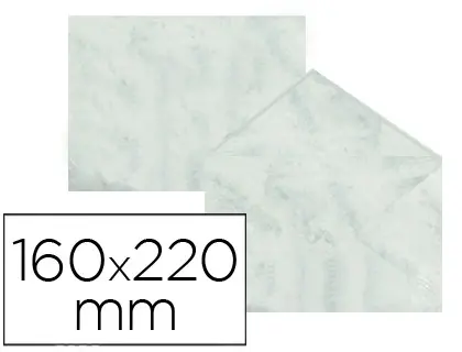 Imagen Sobre fantasia marmoleado gris 160x220 mm 90 gr paquete de 25