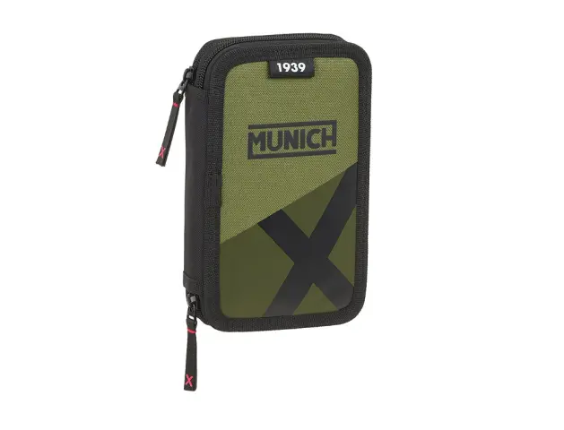 Imagen Plumier escolar safta munich dinamo doble cremallera 28 piezas 125x40x195 mm