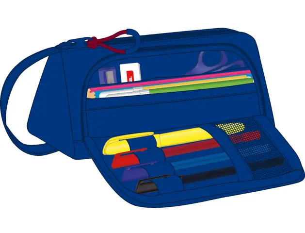 Imagen Bolso escolar safta f.c. barcelona 1 equipacion 21/22 portatodo con bolsillo desplegable lleno 200x85x110 2