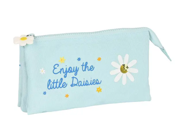 Imagen Bolso escolar safta portatodo triple 220x30x120 mm blackfit8 daisies